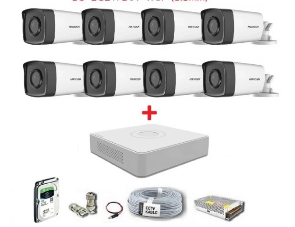 Hikvision 8 Kameralı Güvenlik Kamera Hazır Set